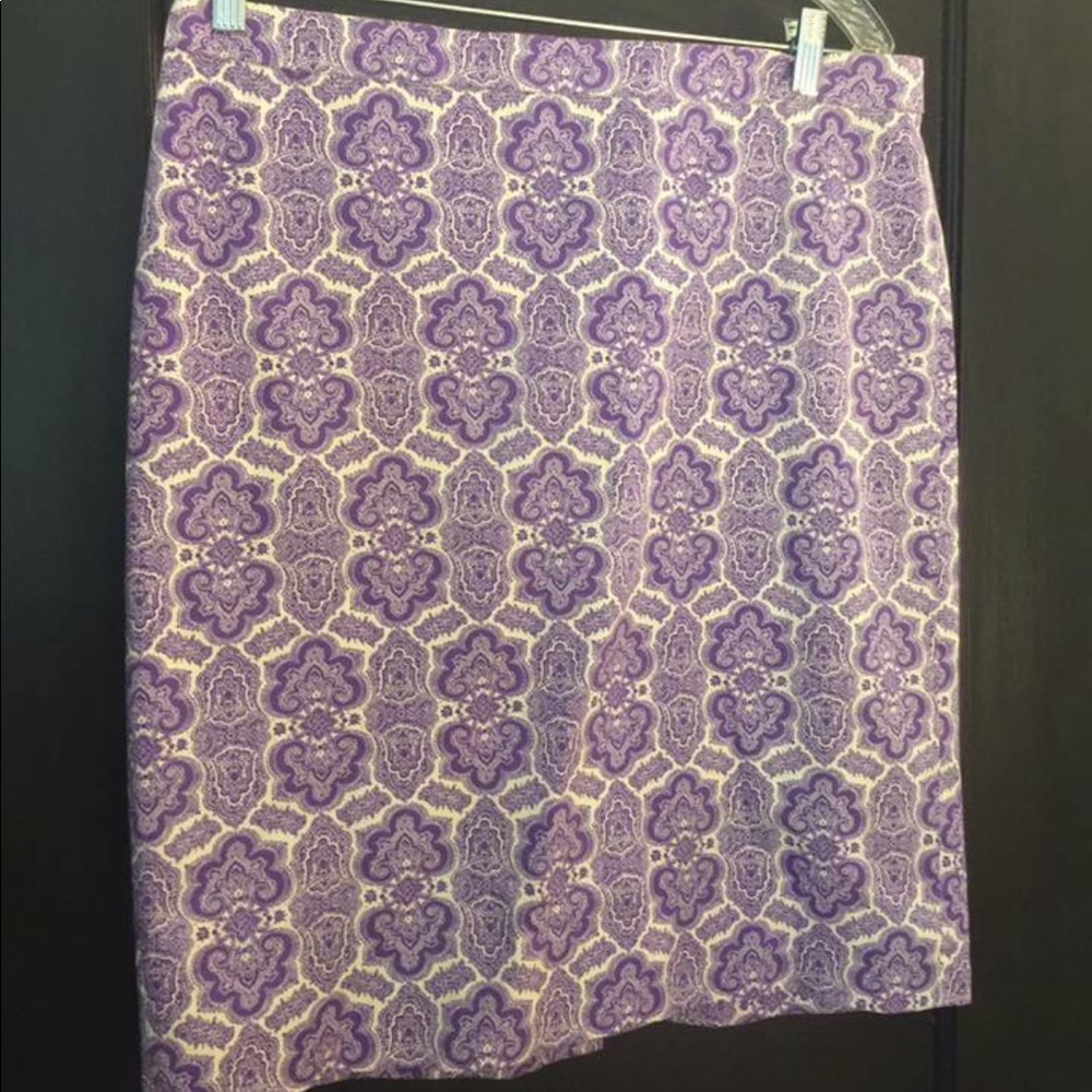 JCrew Paisley Pencil Skirt